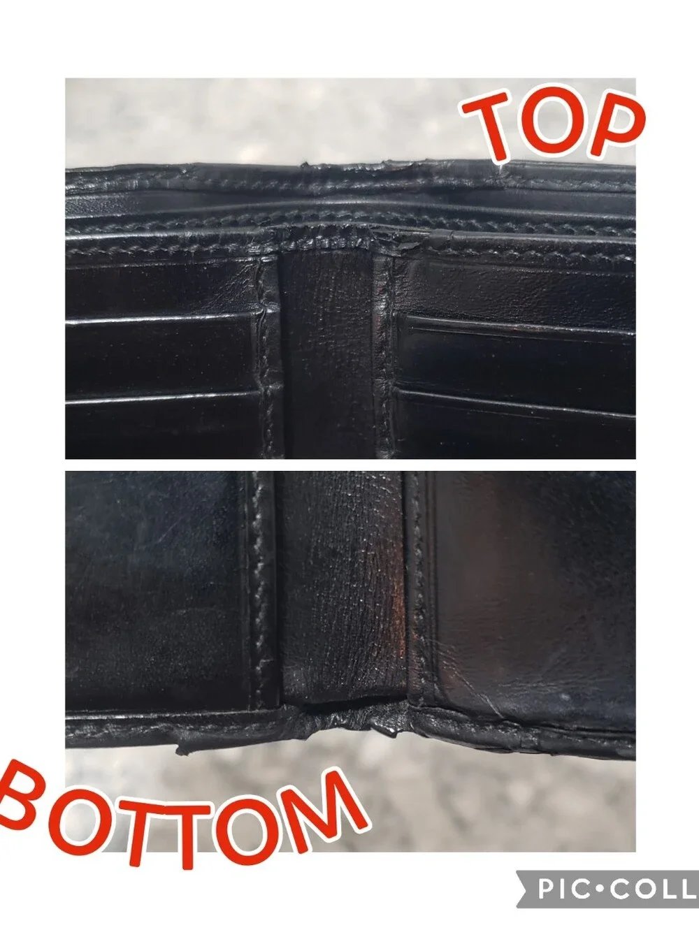 Gucci Vintage Men's Black Leather Bi-Fold Wallet with Coin Pocket